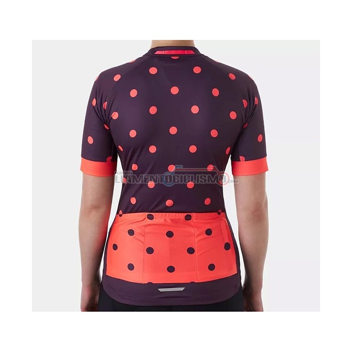 Abbigliamento Ciclismo Donne Trek Manica Corta 2021 Viola Arancione